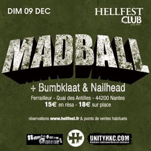 Madball + Bumbklaat + Nailhead au Ferrailleur à Saint Nazaire